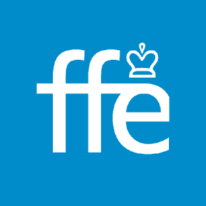 FFE Logo (big 'ffe' in white on a blue background)