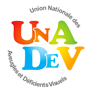 UNADEV Logo (On a white background: "UNADEV" in black with letters 'N' and 'E' in smaller size, and Big "90 years" above in magenta")